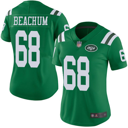 New York Jets Limited Green Women Kelvin Beachum Jersey NFL Football #68 Rush Vapor Untouchable